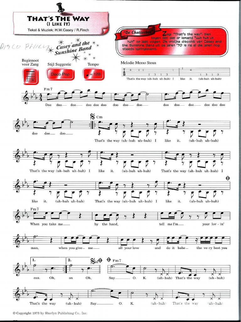 That's The Way (I Like It) Sheet Music