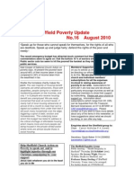 Sheffield Poverty Update August 2010