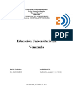 Análisis Educación Universitaria en Vzla