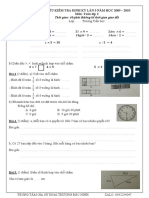 PHIẾU KIỂM TRA ĐỊNH KỲ LẦN 3 NĂM HỌC 2009 - 2010 MÔN TOÁN LỚP 2