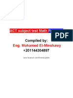 ACT Subject Test Math Revision: Eng. Mohamed El-Minshawy