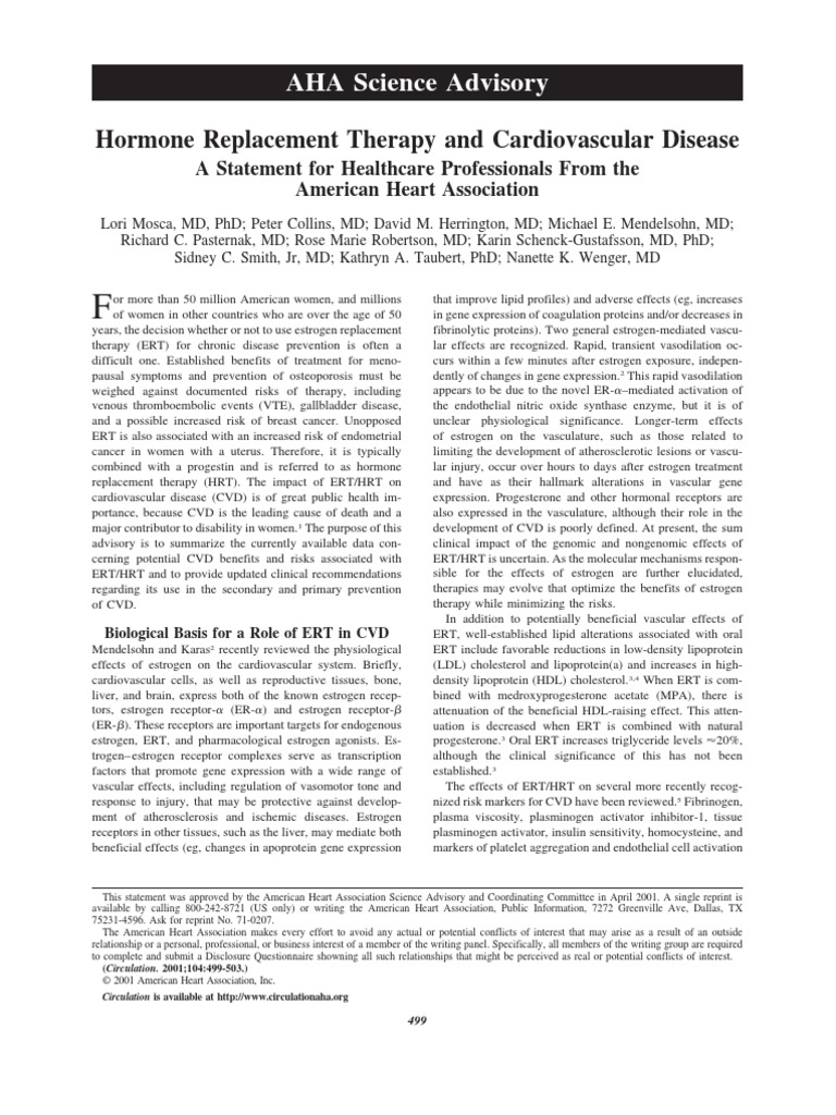 Hormone Replacement Herapy | PDF