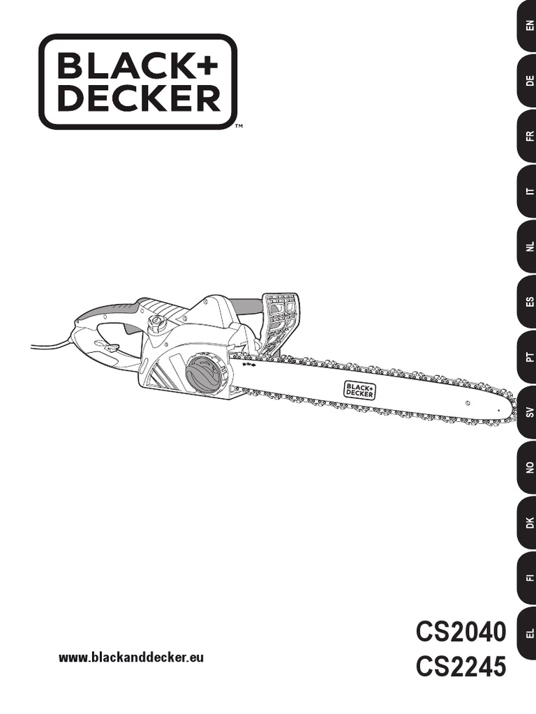 Black and Decker CS2040 Chainsaw PDF Manufactured Goods Equipment