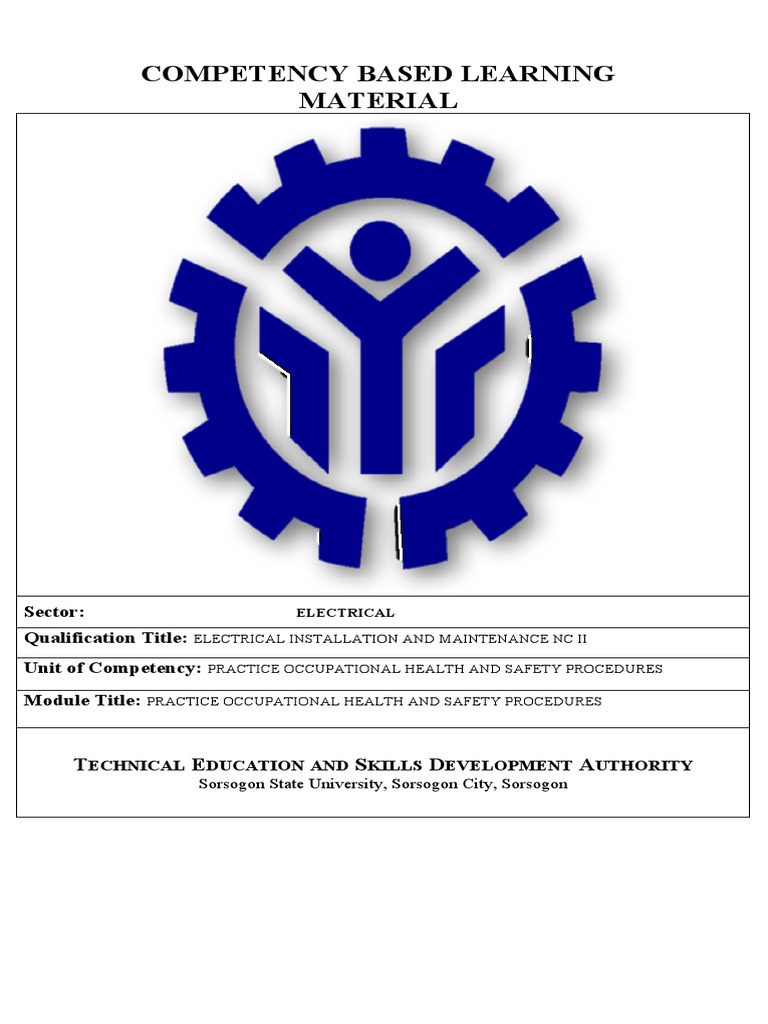 Occupational Health & Safety Module NC II | PDF | Occupational Safety ...