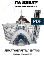 Berita Jemaat Gke Petra Sintang 02 April 2023