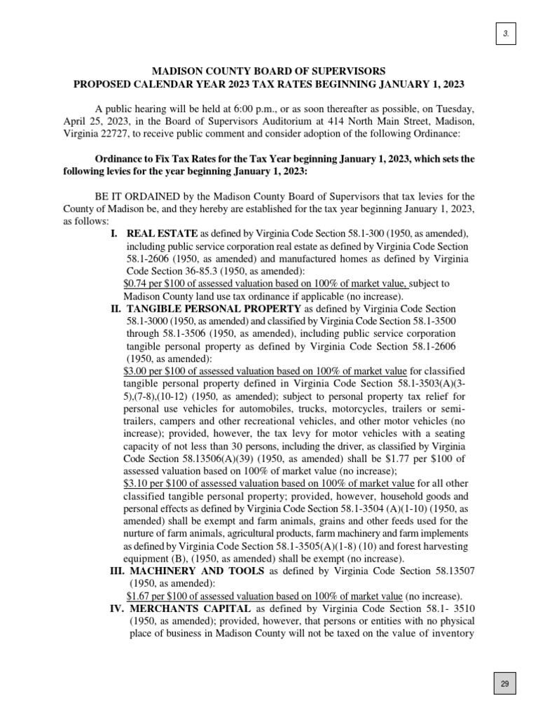 2023 Madison County Tax Rates PDF Taxes Market Value