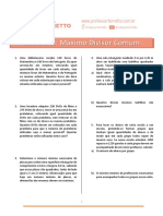 Exercícios: Máximo Divisor Comum: Professorferretto Professorferretto