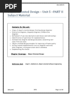 Object Oriented Design - Unit 5 - PART II Subject Material: Contents in This Unit