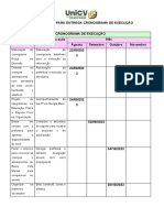 Modelo para Entrega Cronograma de Execução