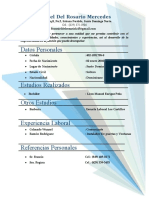 Datos Personales: Franniel Del Rosario Mercedes