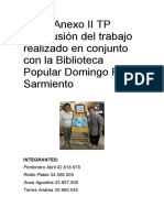 Anexo II TP Conclusión Del Trabajo Realizado en Conjunto Con La Biblioteca Popular Domingo F. Sarmiento