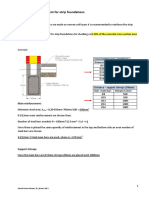 Minimum Reinforcement For Strip Foundations