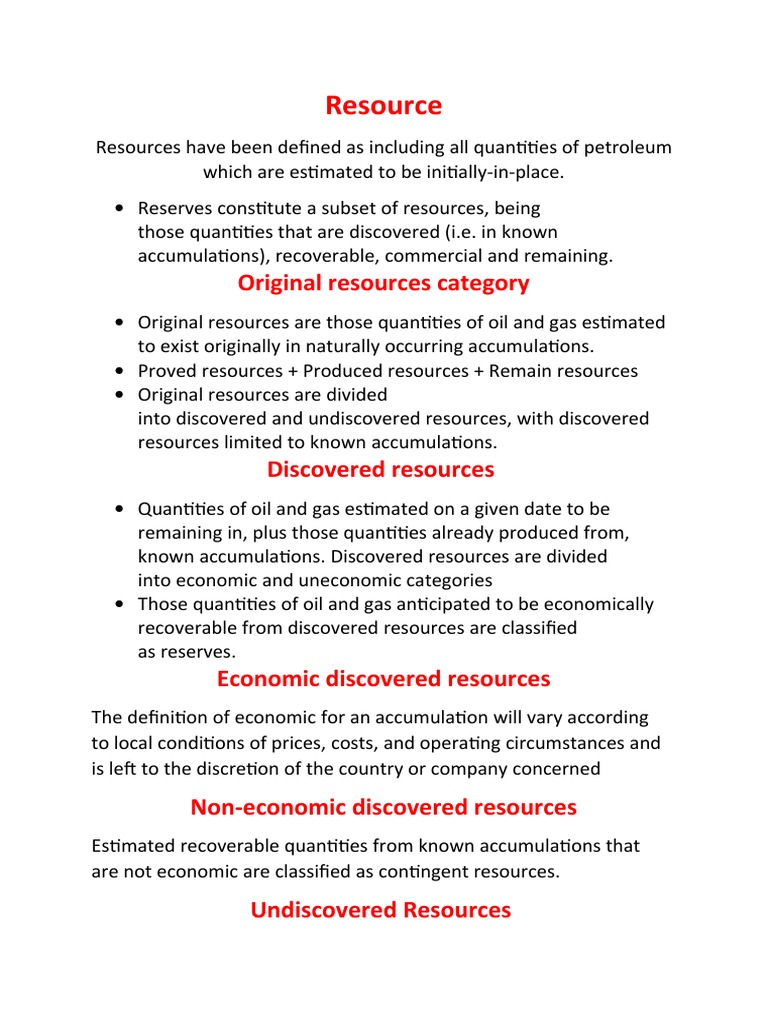Understanding Reserves and Resources | PDF | Technology & Engineering