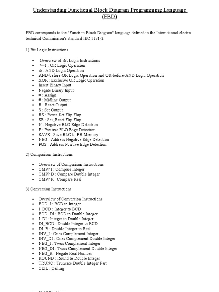 Understanding FBD Programming Language | PDF | Binary Coded Decimal ...