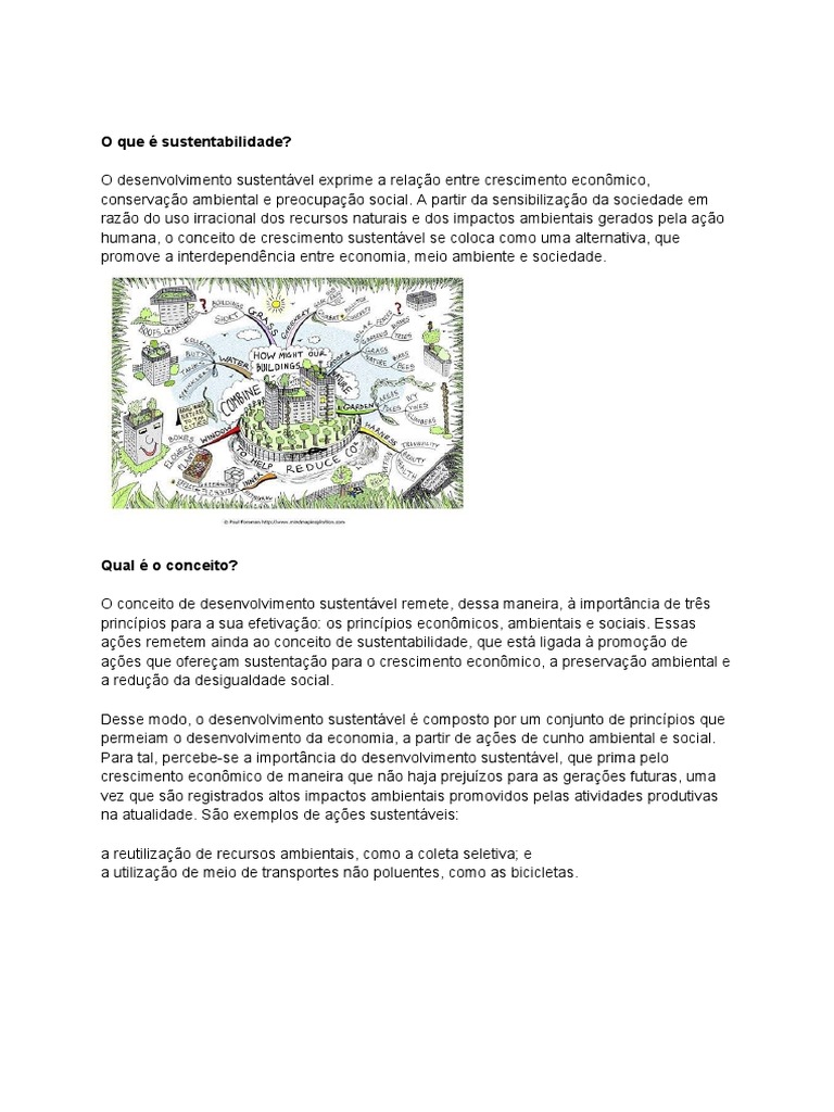 Trabalho Escolar Pdf Sustentabilidade Desenvolvimento Sustentável