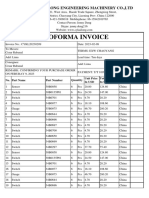 CHAOYANG ENGINEERING MACHINERY PROFORMA INVOICE