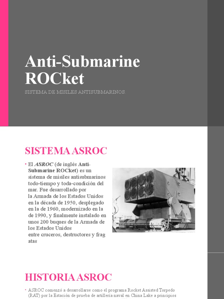 Sistema ASROC y misil RUM-139 VL | PDF | Anti Submarine Warfare | Sonar