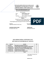 Kelompok Kerja Guru (KKG) Pai Piagam Penghargaan: Pemerintah Kabupaten Solok Selatan Uptd Pendidikan Sangir Balai Janggo