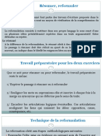 Résumer, Reformuler: La Reformulation