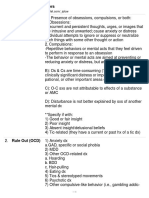 OC Related Disorders Notes