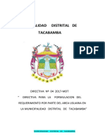 Municipalidad Distrital de Tacabamba