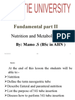 Fundamental Part II: Nutrition and Metabolism