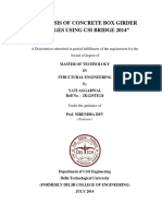 Analysis of Concrete Box Girder Bridges Using Csi Bridge 2014