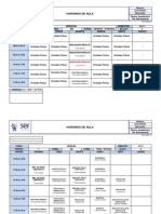 Horários aula medicina