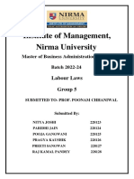 Institute of Management, Nirma University: Labour Laws Group 5