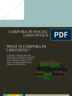 Corpora In Social Linguistics: Prepared A student of the group English - 52 MO Horod Anastasіia