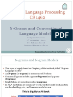 Natural Language Processing CS 1462: N-Grams and Conventional Language Models