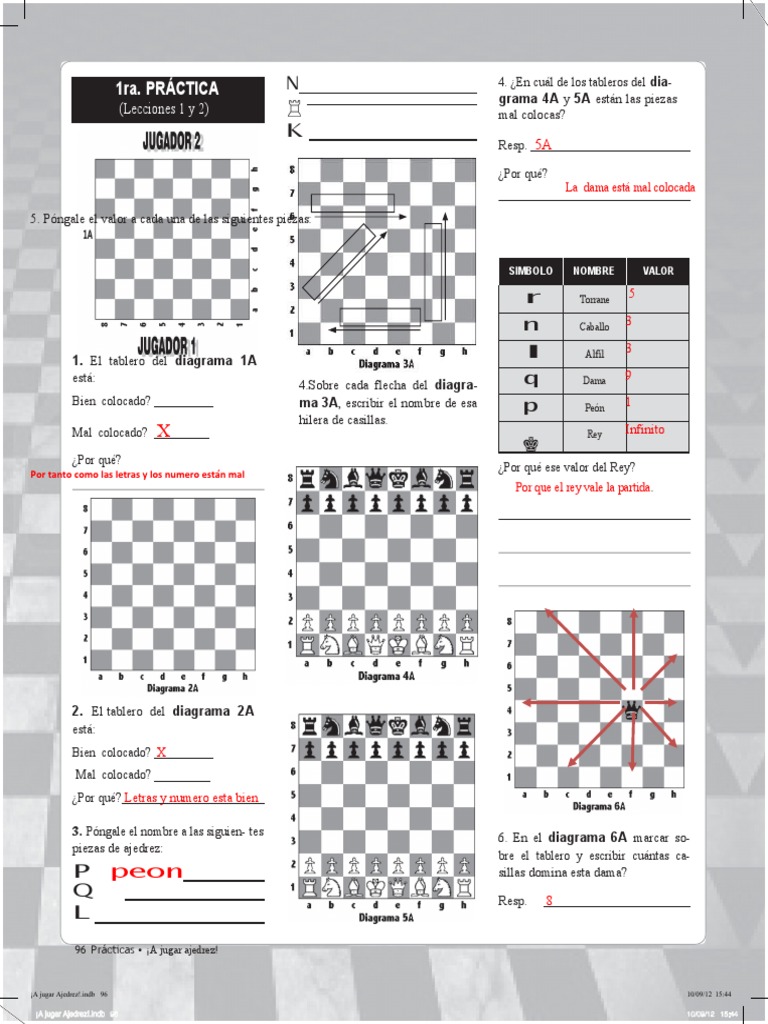 Prácticas De Ajedrez Para Principiantes Pdf Ajedrez Juegos