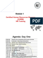 CHRM Module 1 - HR Training