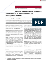 Real-World Evidence For The Effectiveness of Vitamin D Supplementation in Reduction of Total and Cause-Specific Mortality