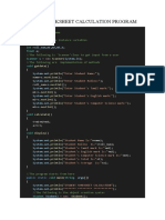 Student Marksheet Calculation Program