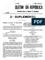 Boletim Da República: 2.° Suplemento