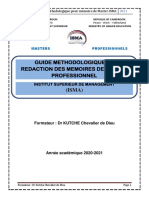 New GUIDE METHODOLOGIQUE DE REDACTION DES MEMOIRES DE MASTER A l'ISMA 2021