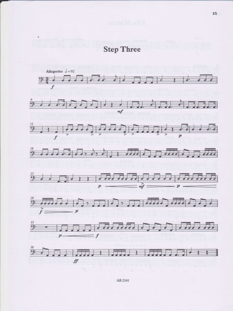 Step Three. I. Wright. Timpani Solo PDF