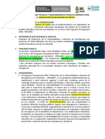 Especificaciones Técnicas Y Requerimientos Técnicos Mínimos para La Adquisición de Botiquines de Metal. 1. Denominación de La Contratación