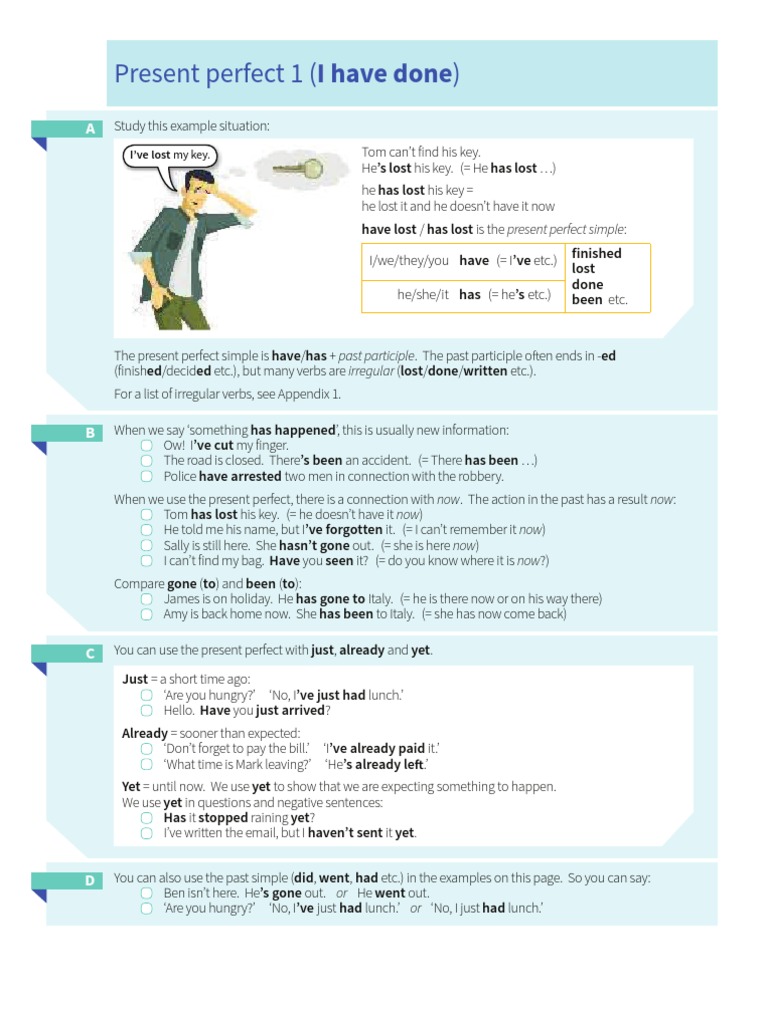 Present Perfect Theory | Download Free PDF | Linguistics | Grammar