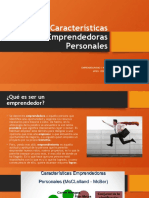 Características Emprendedoras Personales: Emprendedurismo Y Nuevos Negocios Mtro. Federico Bermúdez