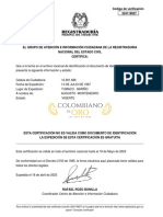 Certificado Estado Cedula 12901686