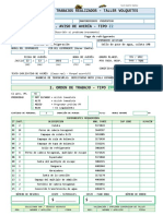 Formato para Trabajos Realizados - Taller Volquetes 1. Aviso de Avería - Tipo