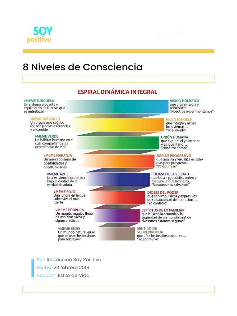 8 Niveles de Consciencia Explicados | PDF