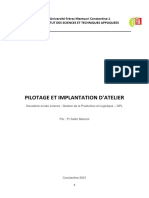 Pilotage Et Implantation D'Atelier