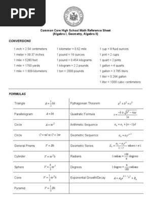Reference Sheet