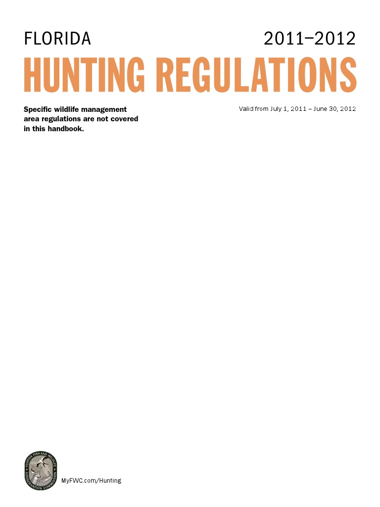 2011-2012 Hunting Regulations | PDF | Hunting | Pig