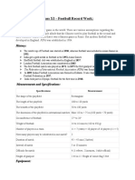 Class XI - Football Record Work:: Specifications Measurement