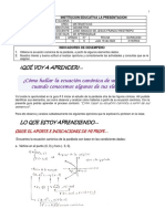 ¿Qué Voy A Aprender?... : ¿Cómo Hallar La Ecuación Canónica de Una Parábola Cuando Conocemos Algunos de Sus Elementos?