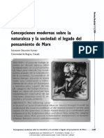 Concepciones Modernas Sobre La Naturaleza La Sociedad: El Legado Del Pensamiento de Marx